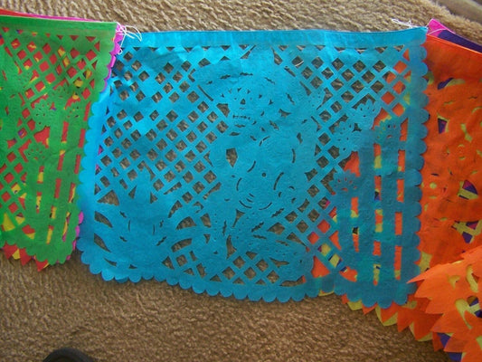 Day of the Dead XL Skeleton Papel Picado, 10 Banners, 14" by 18" Each Banner