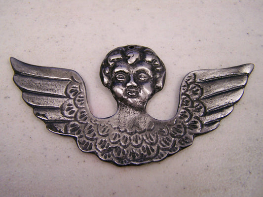 Tin/Silver Angel with Wings Milagro Ex Voto