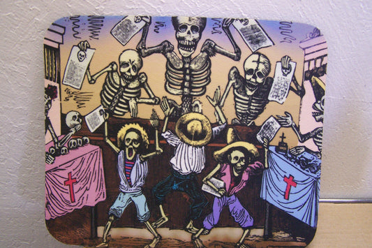 Mousepad - Day of the Dead, Skeleton Office Frenzy