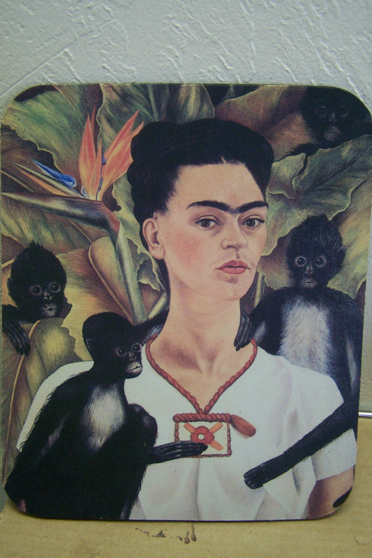 Mousepad - Frida Kahlo, Frida with Monkeys