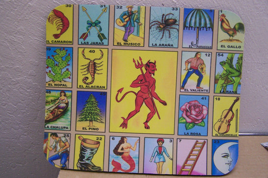 Mousepad - Mexican Loteria - El Diablo, Devil