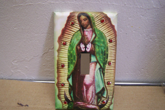 Switchplate - Virgin of Guadalupe Image with Sequins