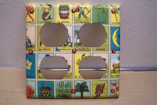 Double Outlet Cover - Mexican Loteria Images