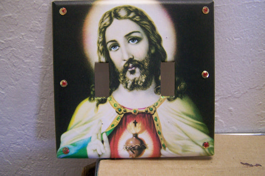 Double Switchplate - Sacred Heart of Jesus