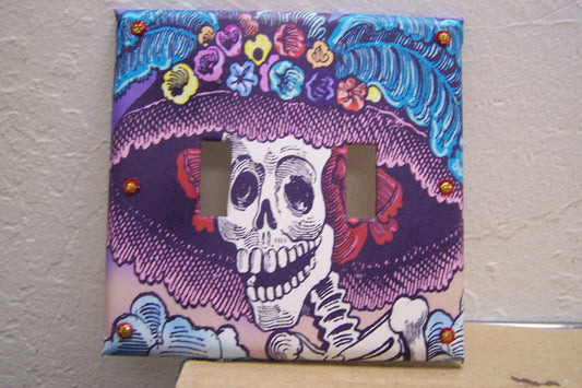 Double Switchplate - Posada "La Catrina" Day of the Dead Image - Dia de los Muertos