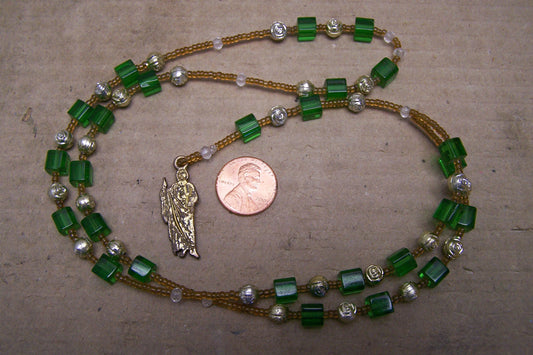 Handmade Green St. Jude Rosary