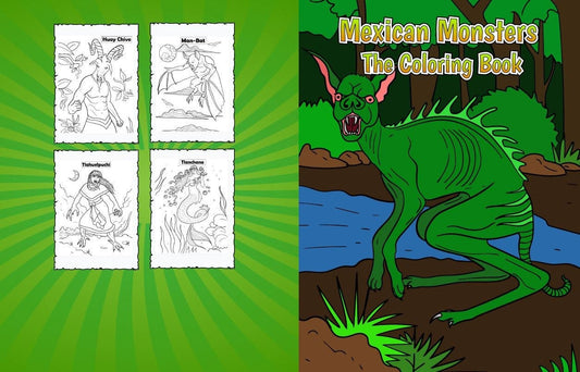 Mexican Monsters: The Coloring Book by Esty Shop Owner Robert Bitto - Autographed, Personalized