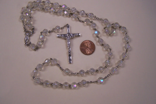 Rosary - Crystal-Looking Plastic Beads, Type I - Nice!