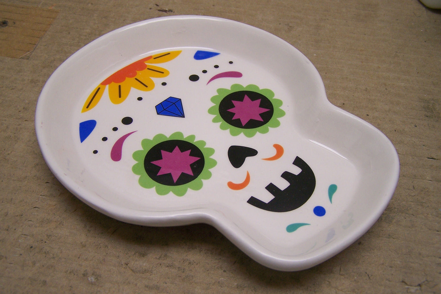 Ceramic Candy Dish - Day of the Dead Mexican Sugar Skull, Dia de los Muertos