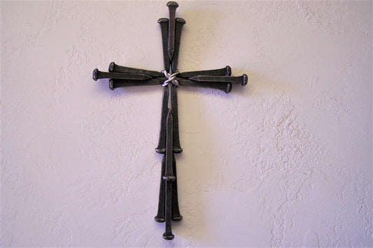 Rustic Resin Cross of Nails