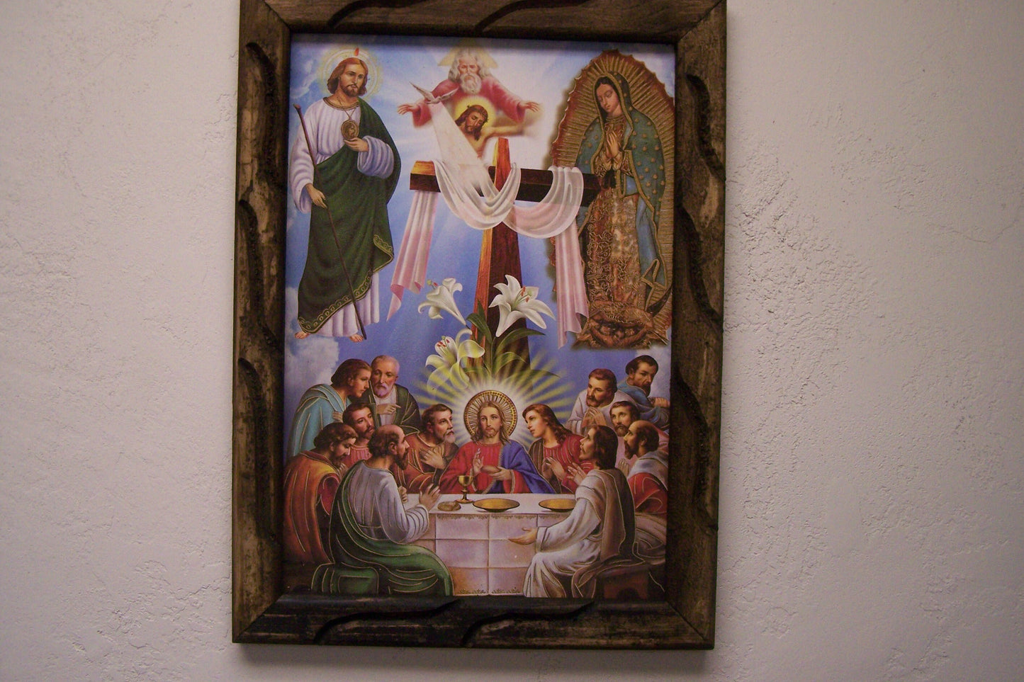 Framed Giclee Print - Easter, Last Supper, Guadalupe, St. Jude - Mexico