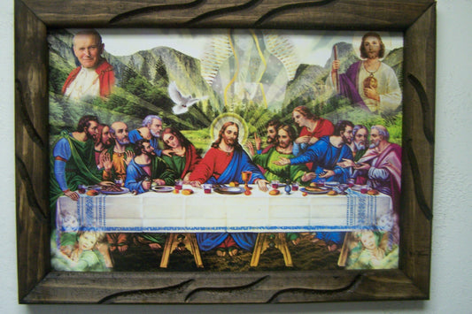 Framed Giclee Print - Last Supper with EVERYTHING - Mexico