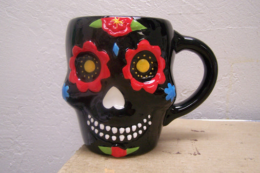 Day of the Dead Sugar Skull Mug - Safe for Food Use