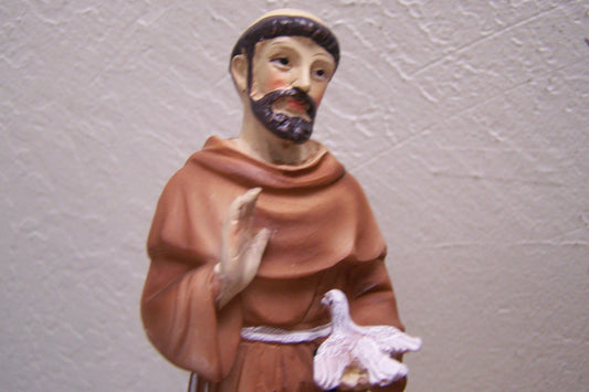 Saint Francis 7.75" Resin Altarpiece Statue