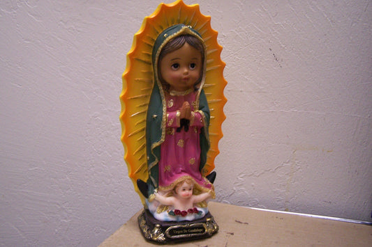 Virgin of Guadalupe "Lupita" 9" Resin Children's Altarpiece Statue