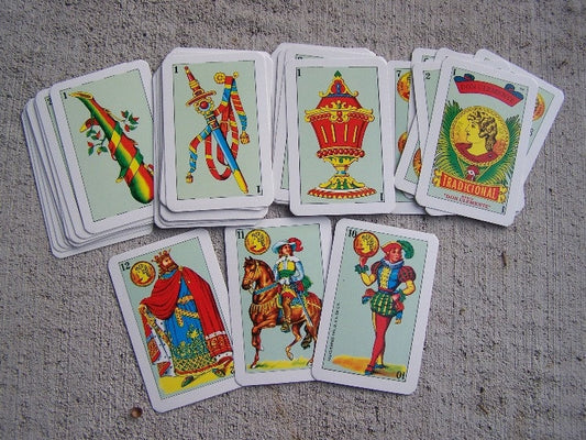 Unopened Traditional Deck of Spanish/Mexican Playing Cards in Hard Plastic Case