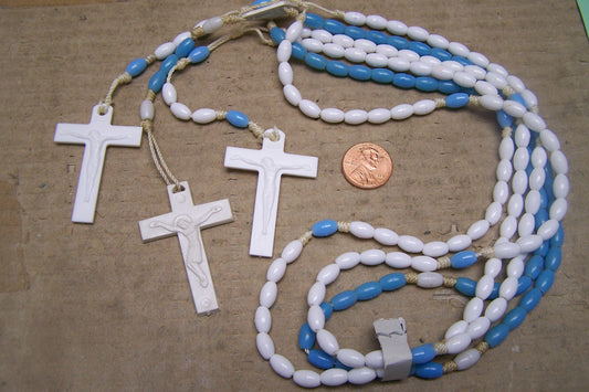 Rosary Lot - 3 Vintage Plastic Rosaries - Mexico