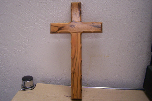 Medium Holy Land Olive Wood Cross - Bethlehem