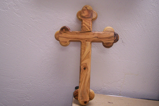 Large Holy Land Olive Wood Cross - Bethlehem