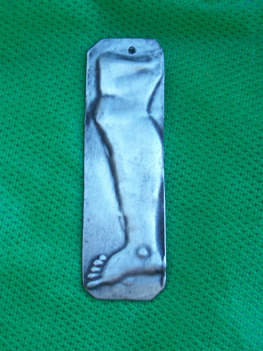 Large Tin/Silver Leg Milagro Ex Voto