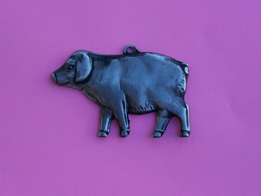 Tin/Silver Pig Milagro Ex Voto