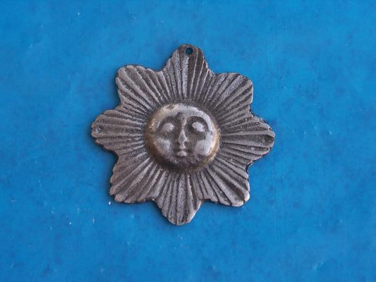 Tin/Silver "Classic Sun" Happiness Milagro Ex Voto