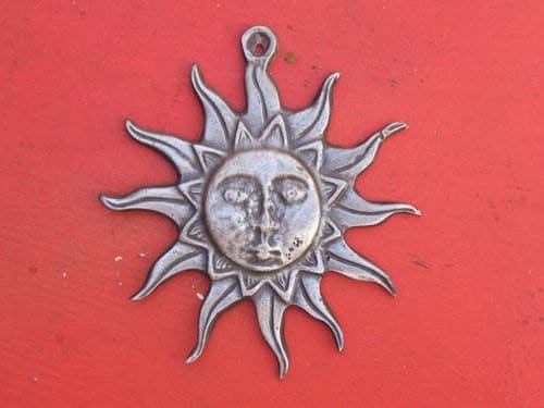 Large Sun Tin/Silver Milagro Ex Voto